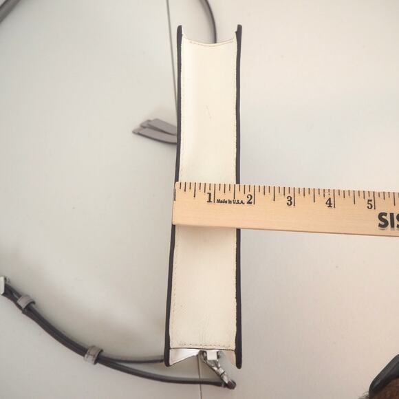 Kate Spade Cameron Double Zip Gray Leather Adjustable Crossbody Bag Purse - Picture 6 of 14